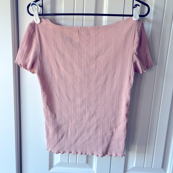 GAP pink ribbed cotton shirt pink size Small - Picture 4 of 4
